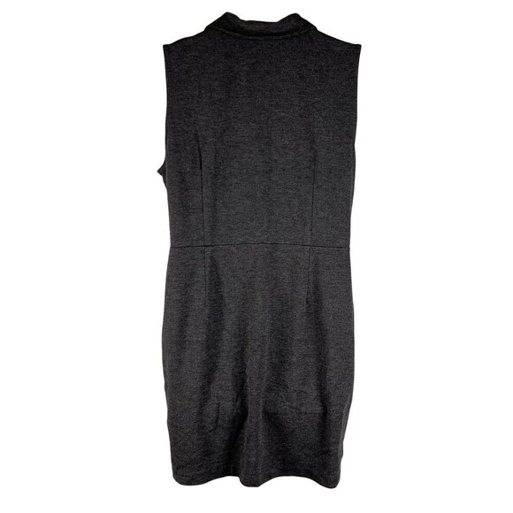 Brooks Brothers Womens 16 Sleeveless Gray Collared Buttoned Shirt Dress Business - Picture 7 of 12